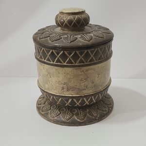 Vintage Resin Canister With Lid